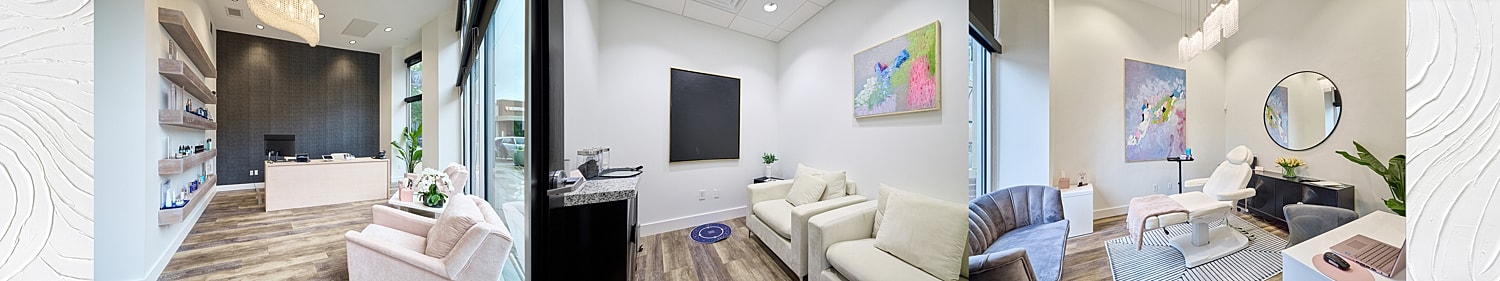 Modern reception and therapy room interior design.